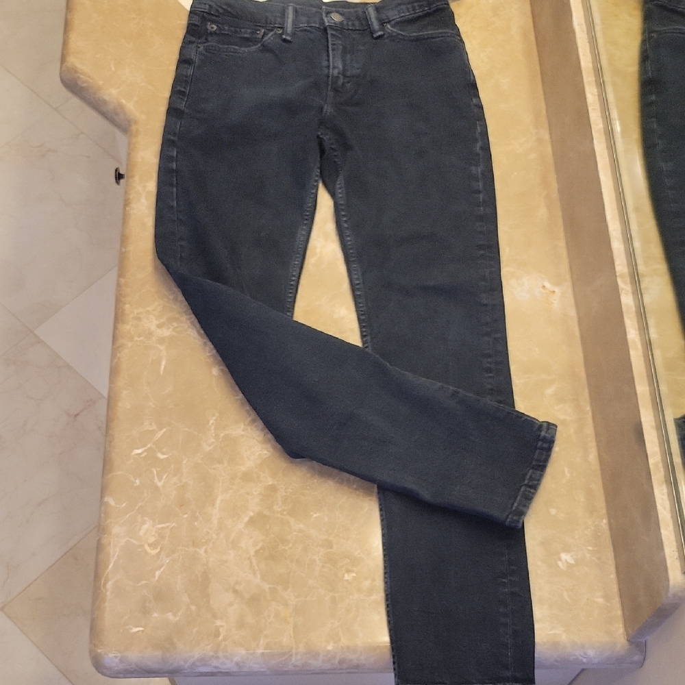 Levi's 511 Black Jeans with Intricate Stitching, SZ 30/32